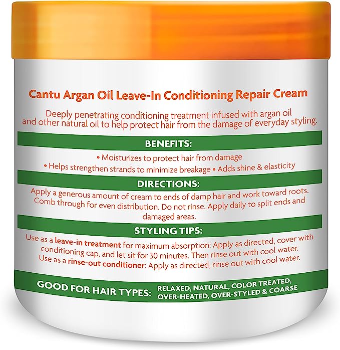 Cantu Argan Oil Leave-in Conditioner Repair Cream 16oz