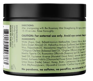 Mielle Rosemary Mint Strengthening Hair Masque Infused with Biotin & Encourages Growth