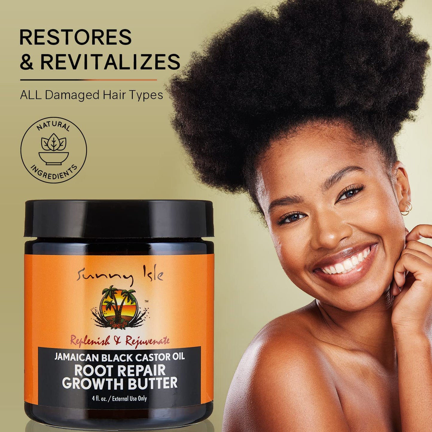 Sunny Isle Jamaican Black Castor Oil Root Repair Growth Butter 4oz