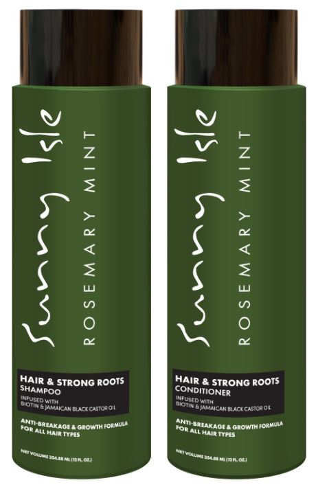 Sunny Isle Rosemary Mint Hair & Strong Roots Shampoo and Conditioner SET 12oz