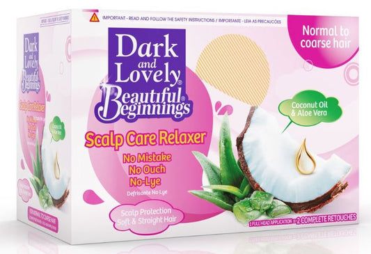 Dark and Lovely Beautiful Beginnings Scalp Care Relaxer Kit - Normal to Coarse