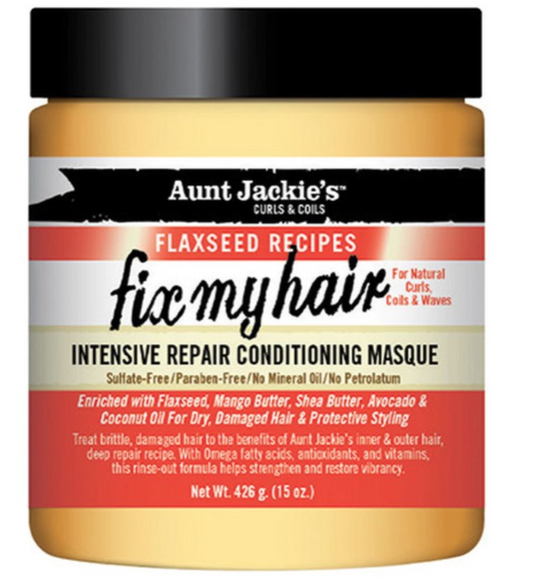 Aunt Jackie's Flaxseed Fix My Hair Intensive Repair Conditioning Masque 15oz